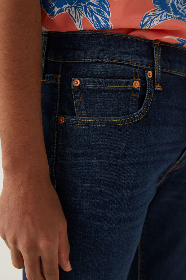 Springfield Calções jeans 412 de corte slim azul