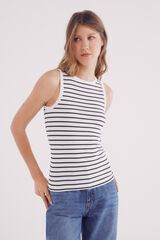 Springfield Camiseta tirantes nadadora blanco