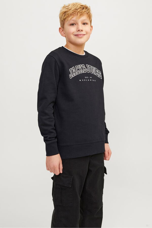 Jack & Jones Junior Sudadera regular fit estampada negro