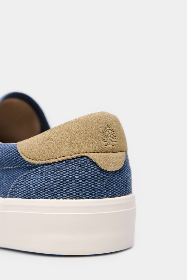 Springfield Chinelo de tecido de algod&atilde;o azul