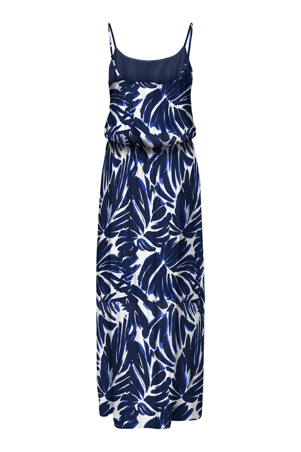Only Vestido comprido com al&ccedil;as azul