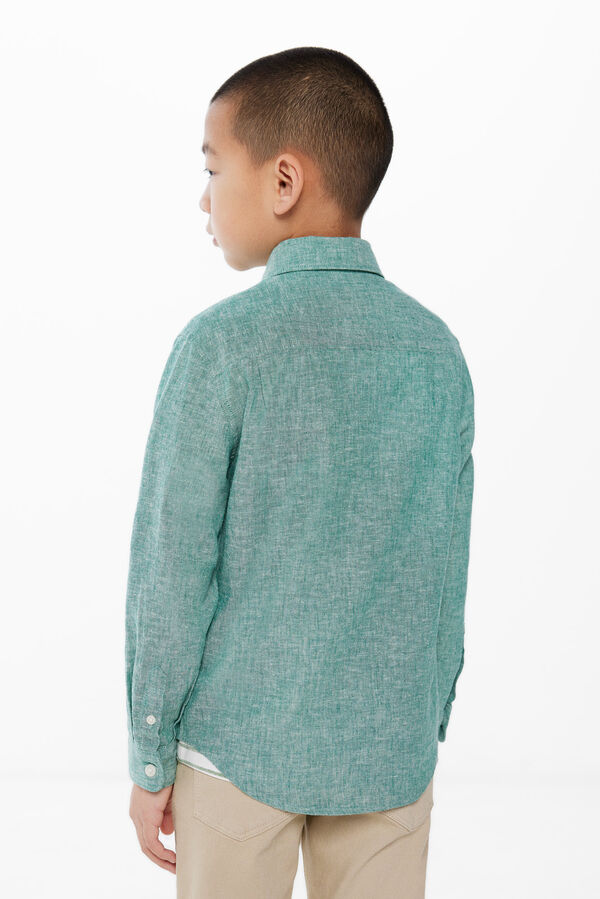 Springfield Kids Camisa lino niño verde