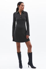 Oxxo Vestido mini botones gris