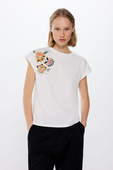 Springfield Camiseta Estampado Lace Bolitas estampado