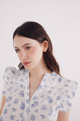 Springfield Blusa lace inserido azul