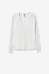 Tiffosi Blusa Plumeti blanco