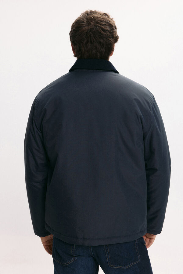 Only & Sons Casaco de gola de veludo cotel&ecirc; azul