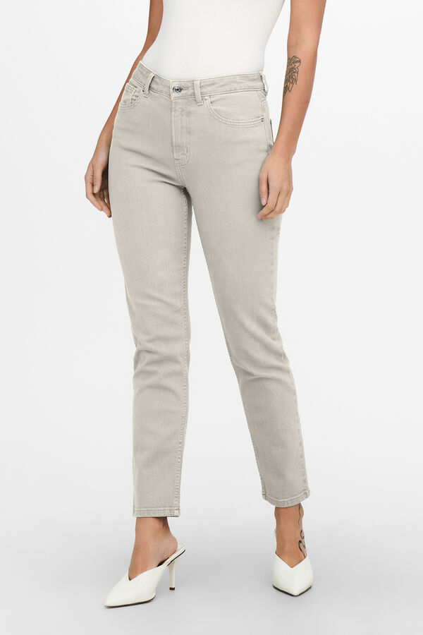 Only Calças retas cinzento