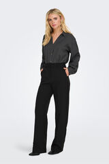 JDY Camisa manga comprida flu&iacute;da cinzento