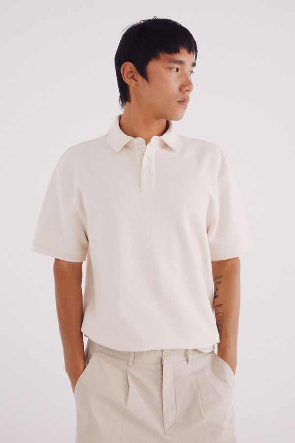 Springfield Polo estructura twill regular fit blanco