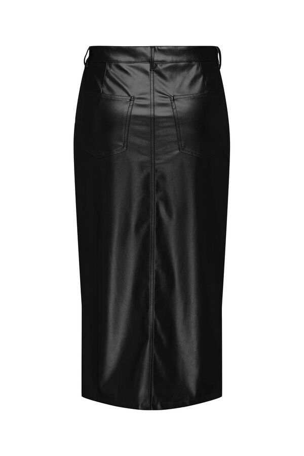 Only Saia midi metalizada preto