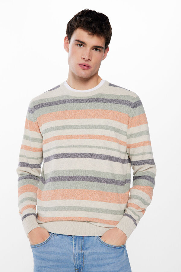 Springfield Jersey rayas color fantas&iacute;a naranja