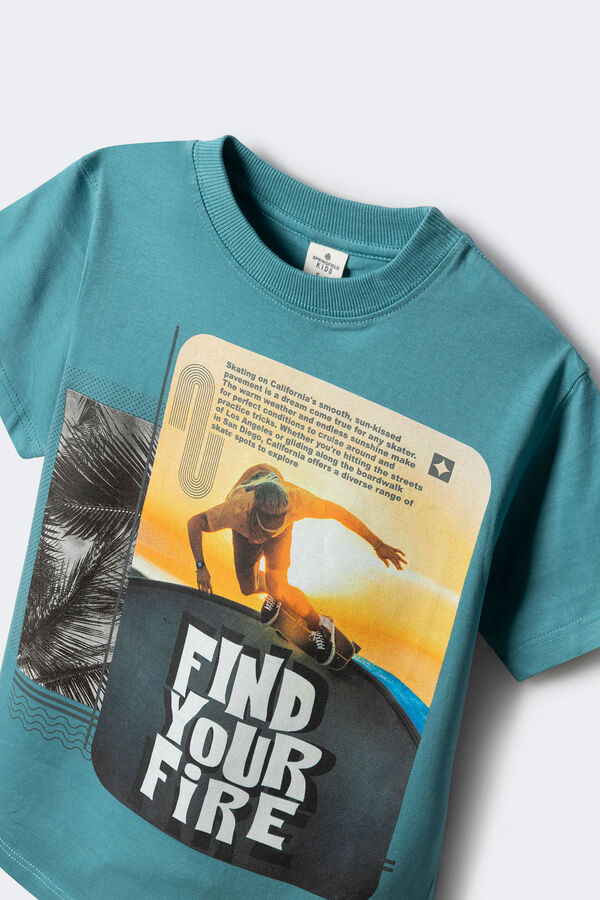 Springfield Kids Camiseta Skate ni&ntilde;o azul