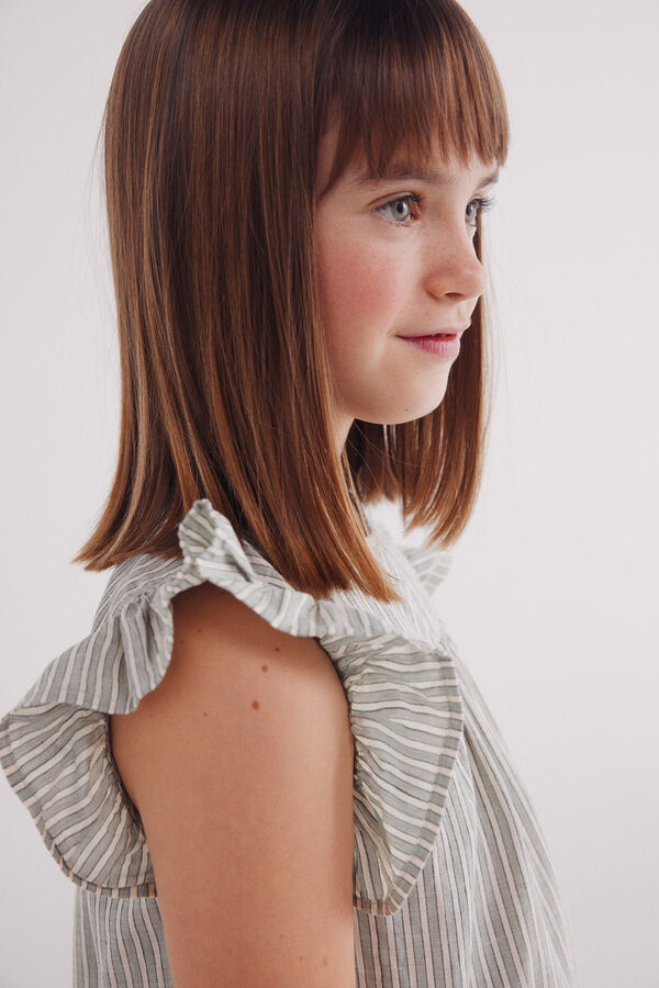 Springfield Kids Vestido rayas niña verde