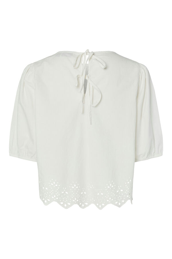 Pieces blusa manga curta 2/4 branco