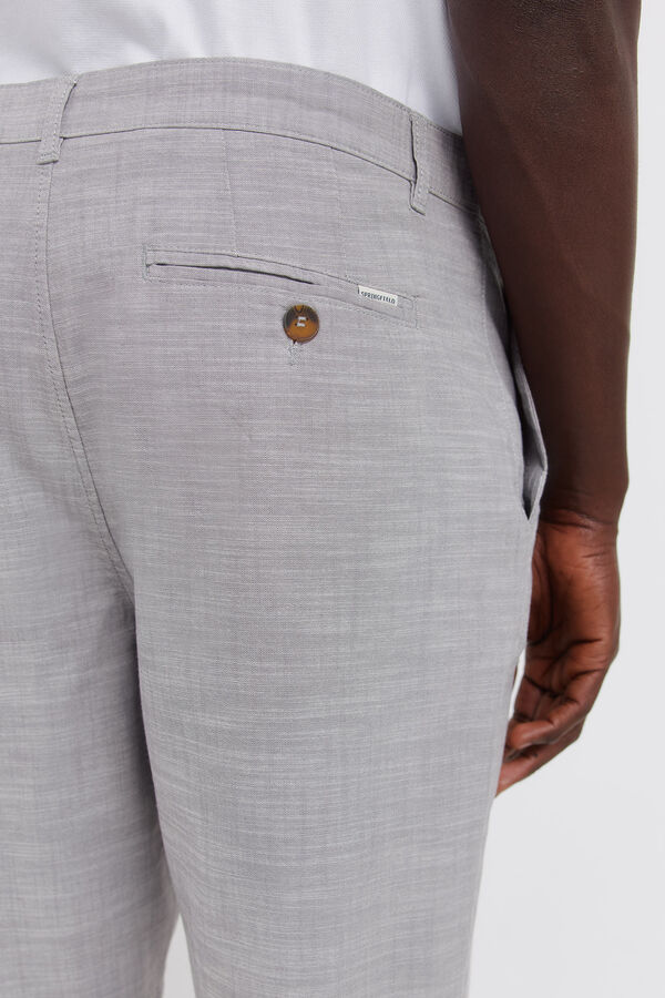 Springfield Bermuda chambray comfort slim fit gris