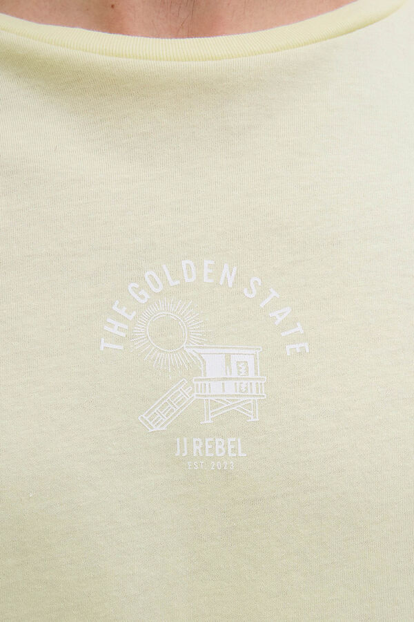 JJ REBEL Camiseta back print amarillo