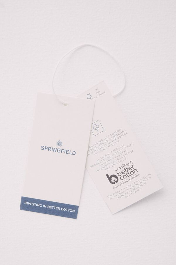 Springfield Camiseta contraste stay dreams marfil