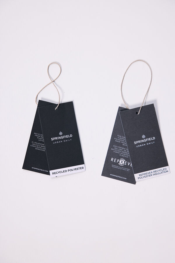 Springfield Parka de efeito l&atilde; capuz cru