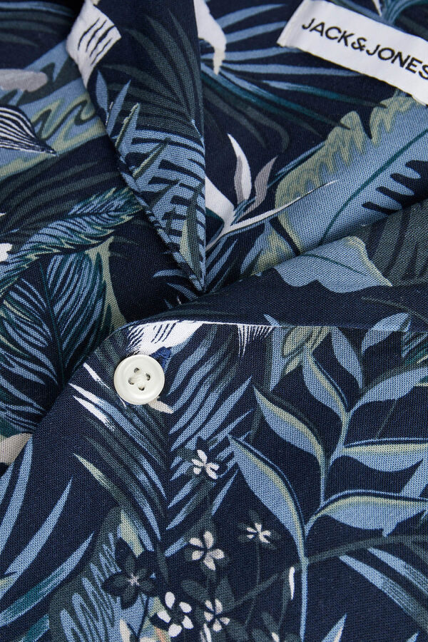 Jack & Jones Camisa relaxed fit manga corta azul