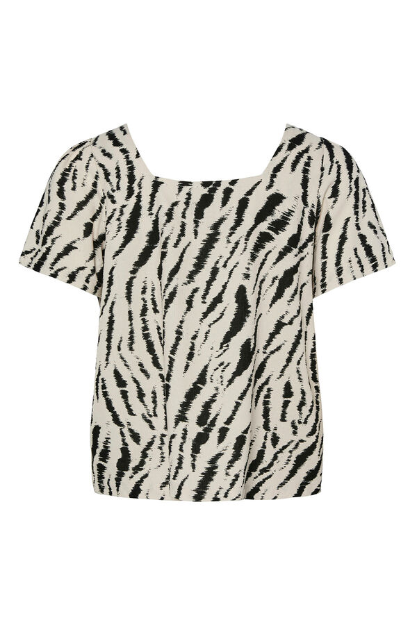 Pieces Blusa estampagem animal bege