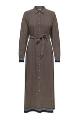 Only Vestido largo camisero negro