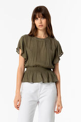Tiffosi Blusa con Encaje verde