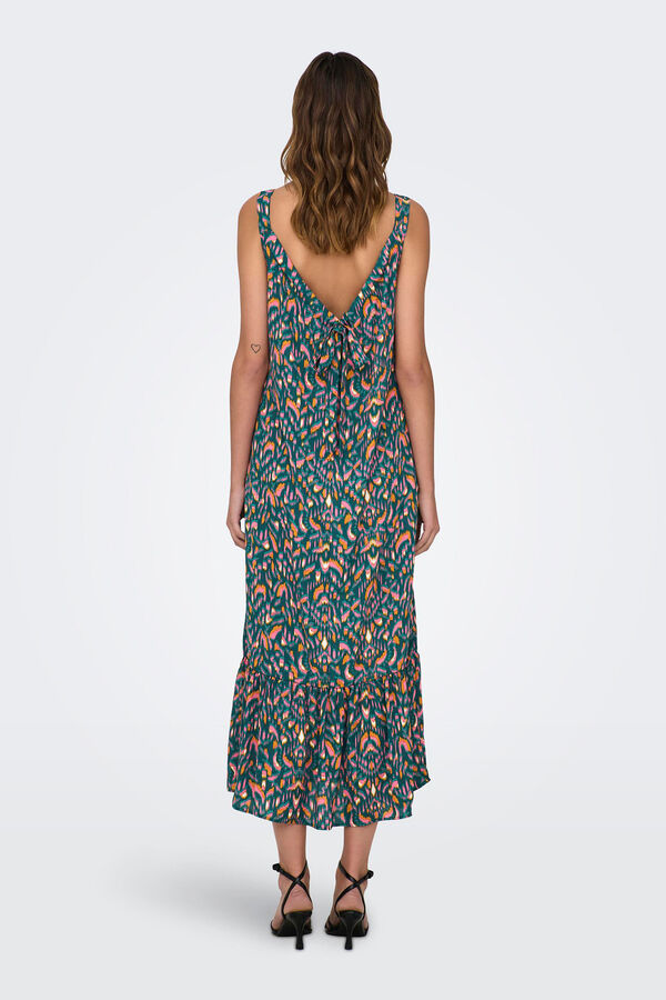 Only Vestido largo sin mangas verde