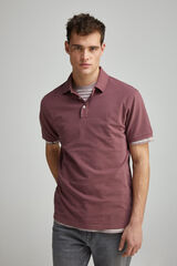 Springfield Polo piqué contrastante com carcela slim fit vermelho