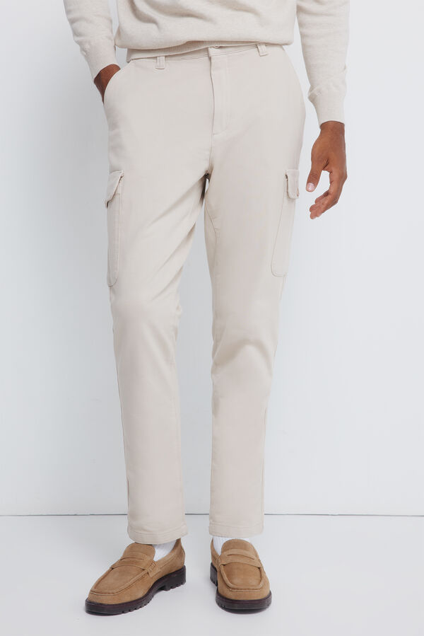 Springfield Pantal&oacute;n cargo comfort fit beige