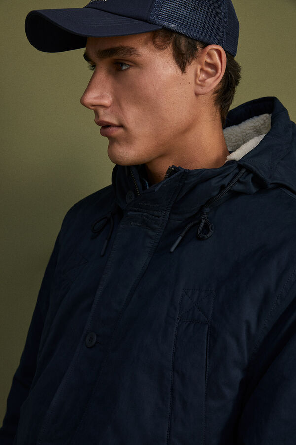 Springfield Parka borreguillo acolchada navy