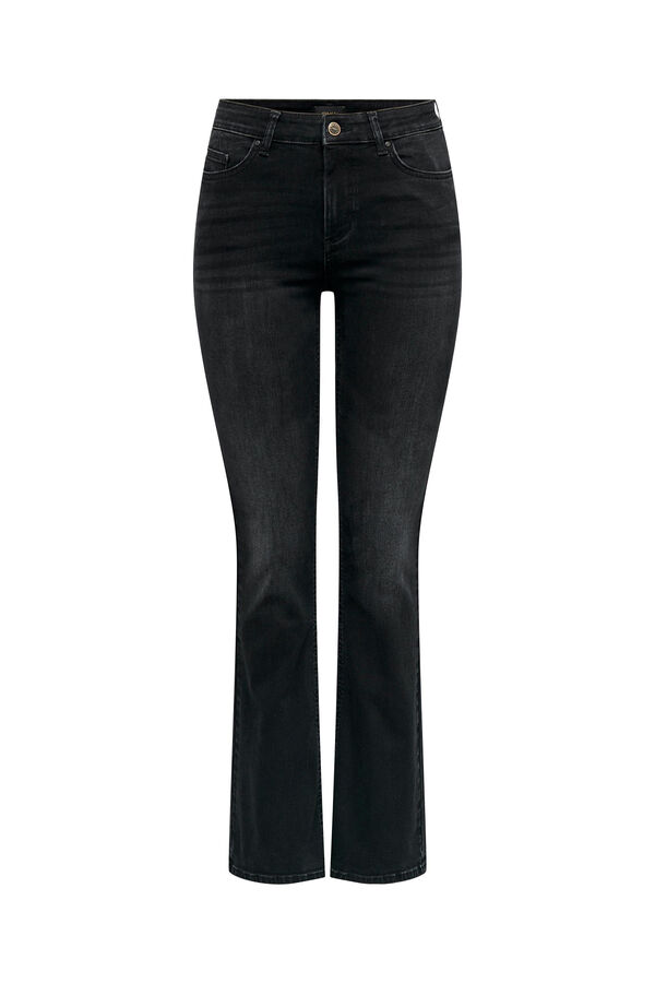 Only Jeans Flare Tiro Alto negro