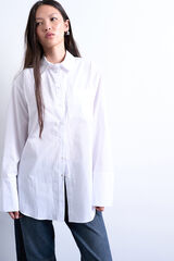 Topshop Camisa larga com corte oversized branco