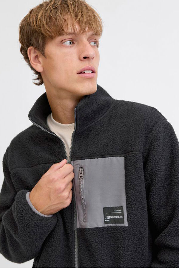 JJ REBEL Casaco Teddy preto