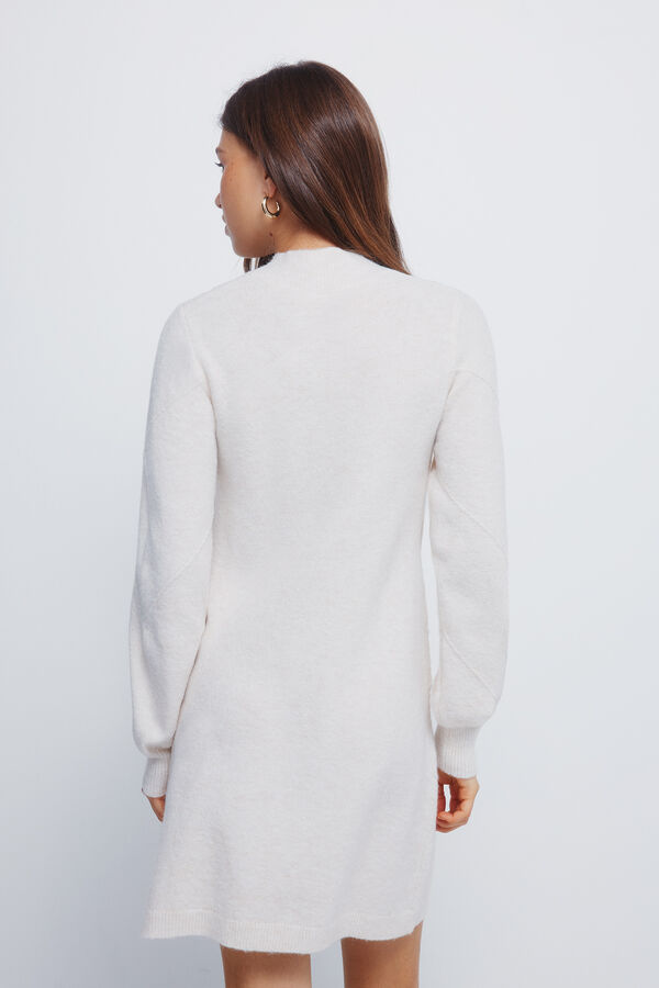 Springfield Vestido curto de malha malha branco