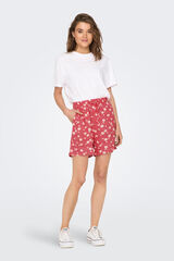 Only Pantal&oacute;n corto cintura el&aacute;stica rojo