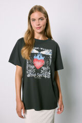 High Spirits Camisa Wild heart cinzento