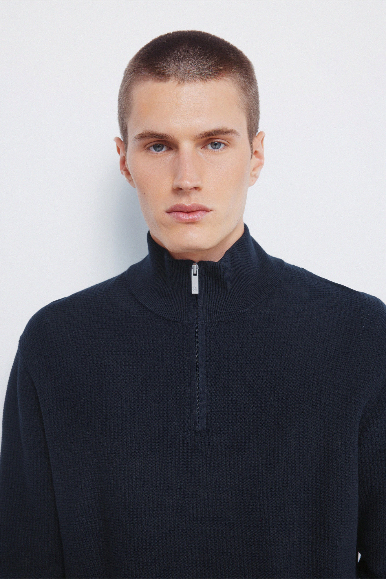 Springfield Camisola com fecho-&eacute;clair liso