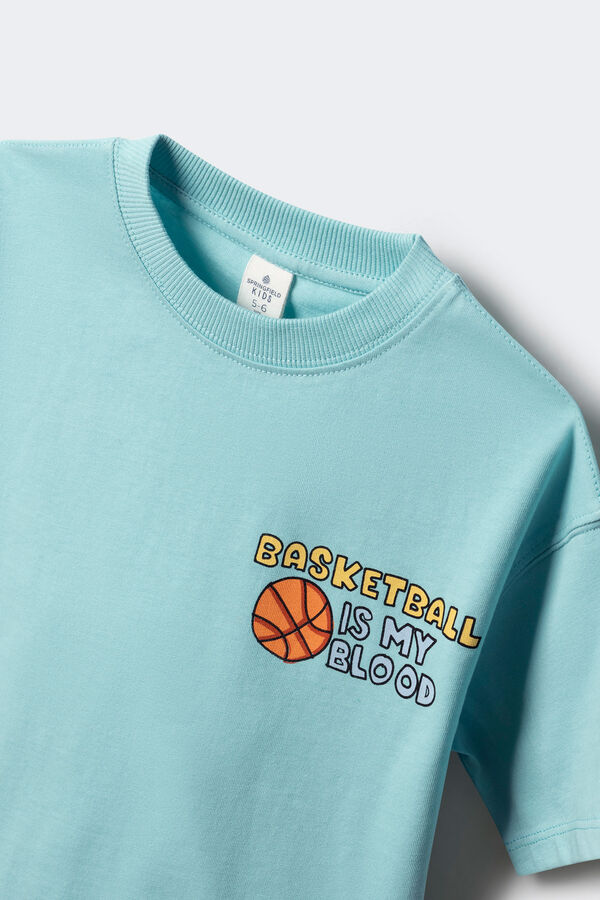 Springfield Kids Camiseta bal&oacute;n ni&ntilde;o azul