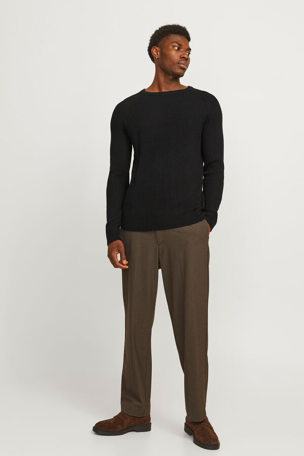 Jack & Jones Jersey b&aacute;sico liso negro