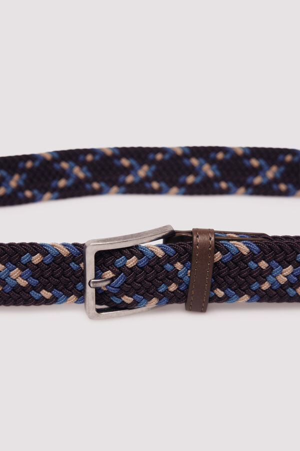 Springfield Cintur&oacute;n trenzado multicolor marr&oacute;n