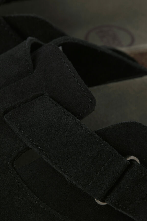 Jack & Jones Zueco de ante con hebilla negro