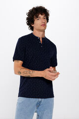Springfield Polo piqu&eacute; slim fit estampado azul