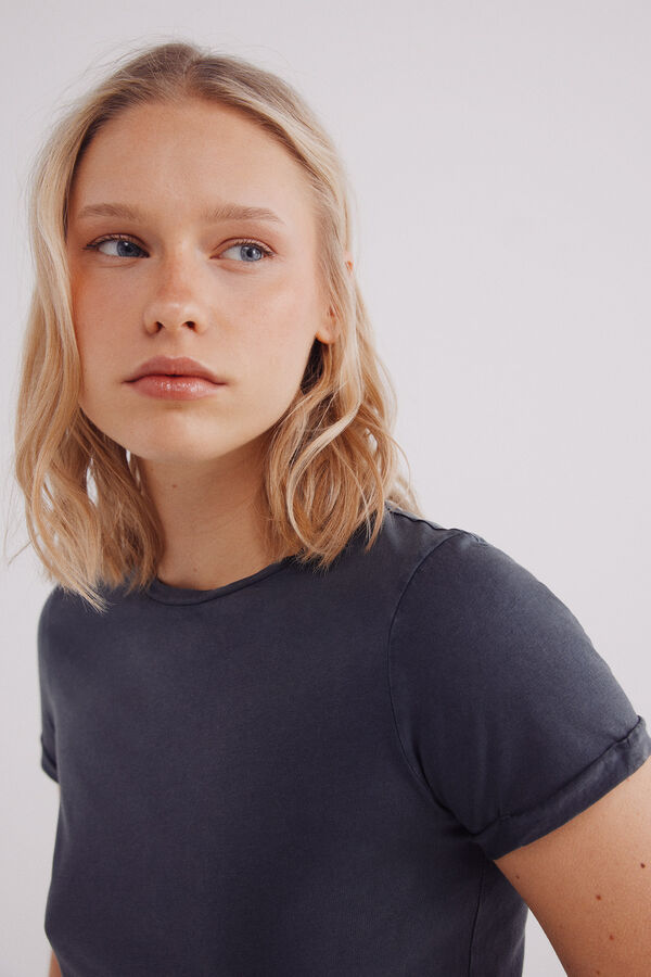 Springfield T-shirt efeito lavado cinzento