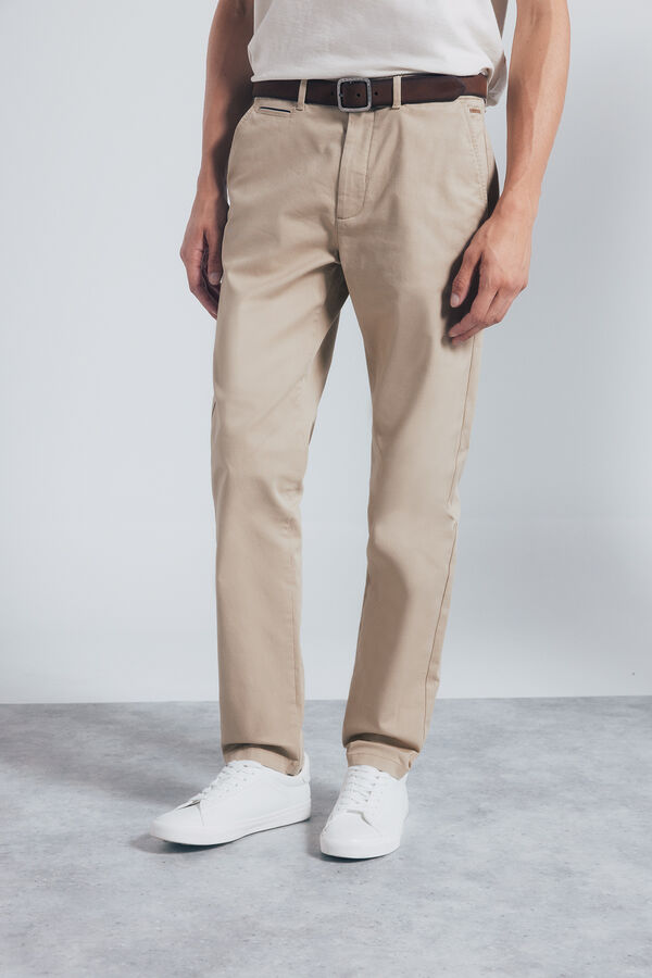 Springfield Cal&ccedil;as chino slim fit bege