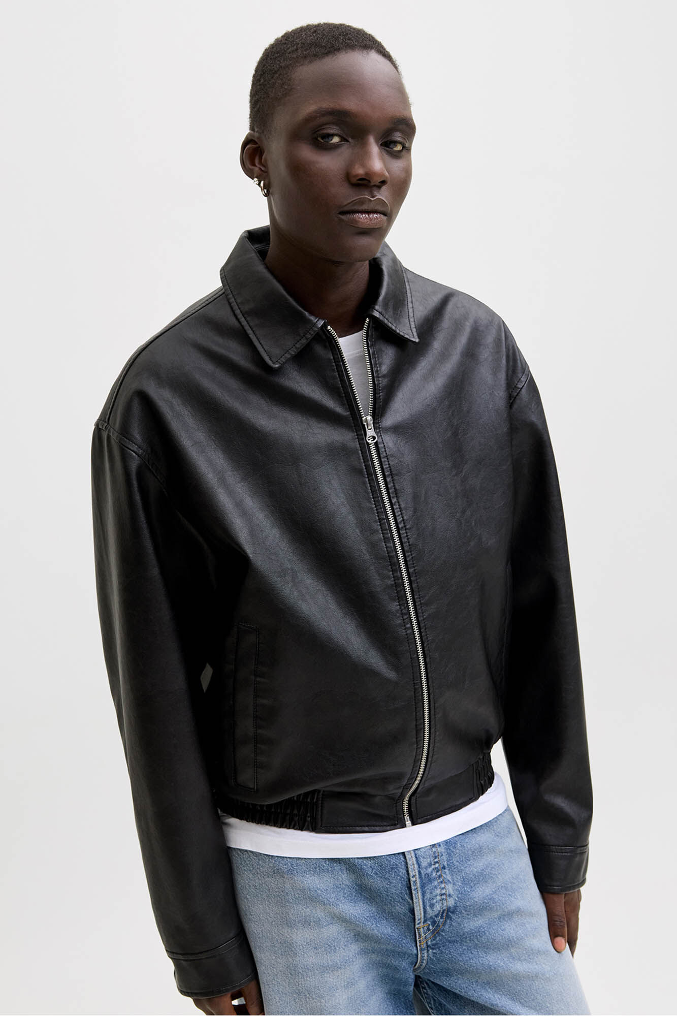 Jack & Jones Cazadora bomber polipiel