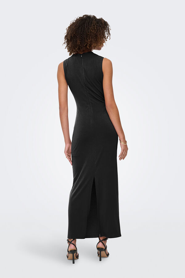 JDY Vestido longo ajustado preto