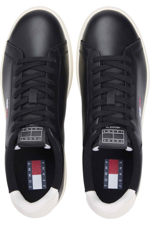 Tommy Jeans T&ecirc;nis Tommy Jeans com bandeira lateral preto
