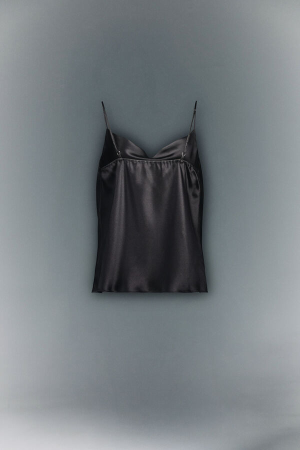 High Spirits Blusa Midnight Bloom negro