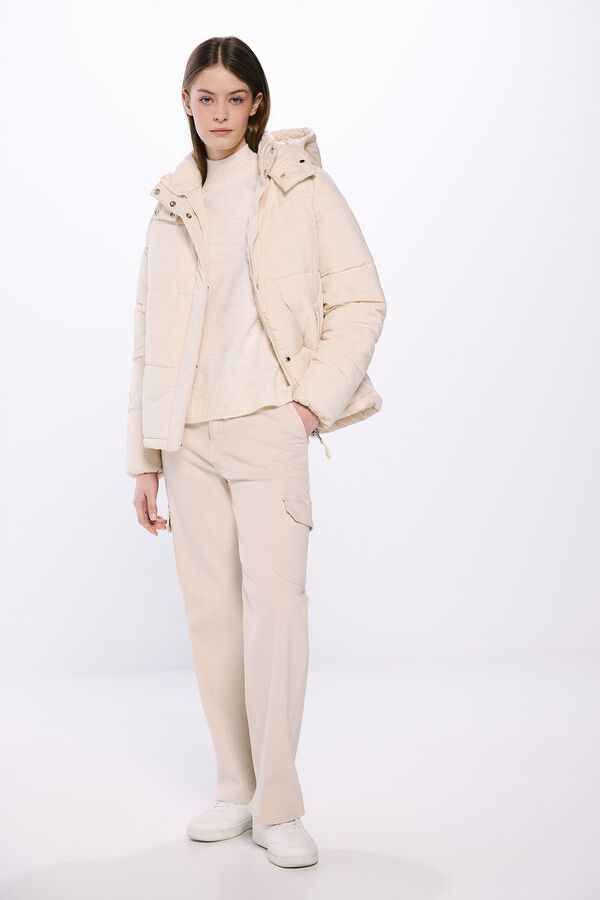 Springfield Casaco acolchoado repelente &agrave; &aacute;gua bege